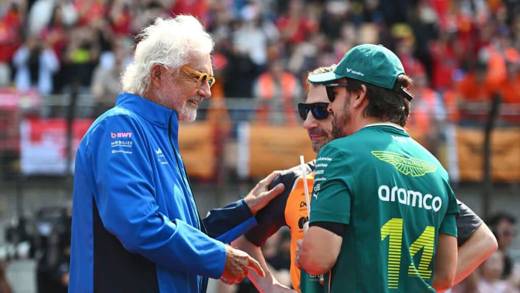  Fernando Alonso, Andrea Stella y Flavio Briatore, en este 2025.