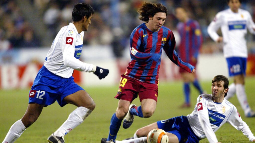 Leo Messi, en un partido contra el Real Zaragoza (Cordon Press)