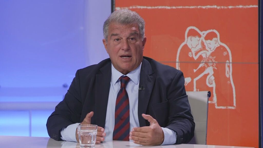  Joan Laporta habló sobre la renovación de Lamine Yamal en TV3 (captura: TV3).