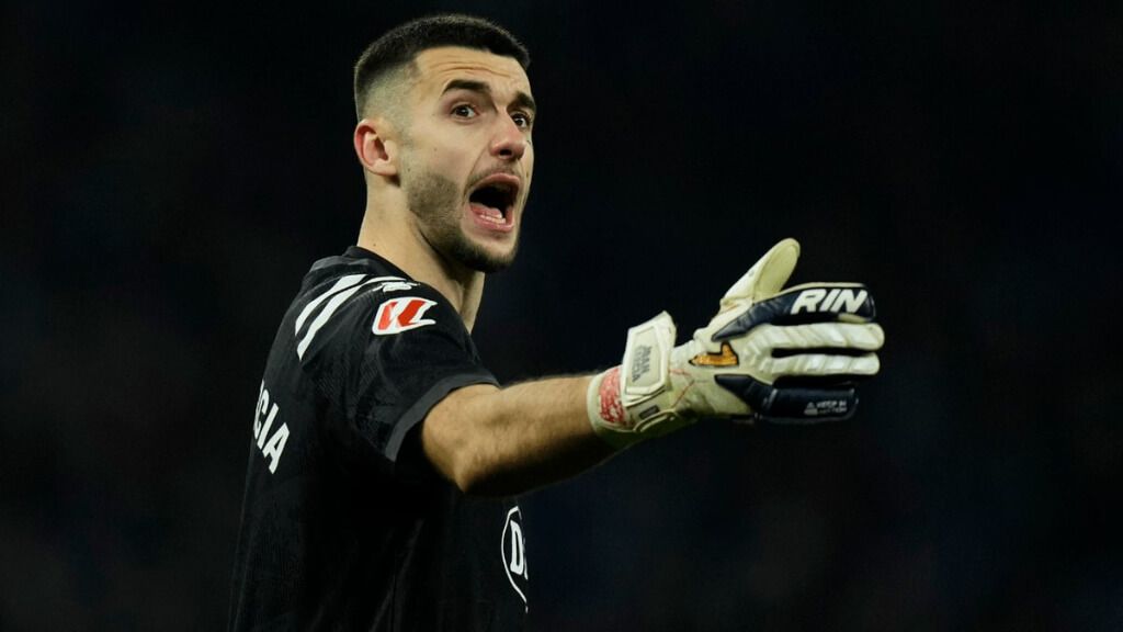  Joan García, durante un partido del Espanyol esta temporada