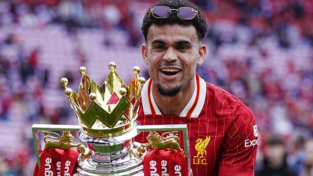 Luis Díaz celebrando la Premier League (Europa Press)