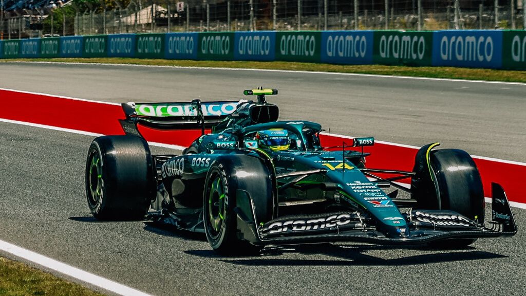  Fernando Alonso, en los Libres del Gran Premio de España.