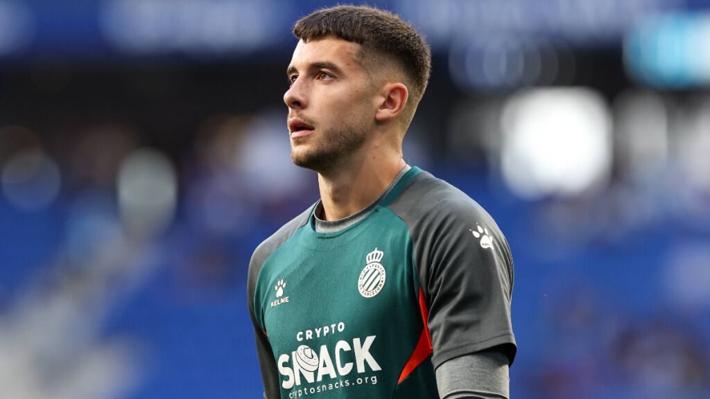 Joan García en un partido con el Espanyol (Cordon Press)