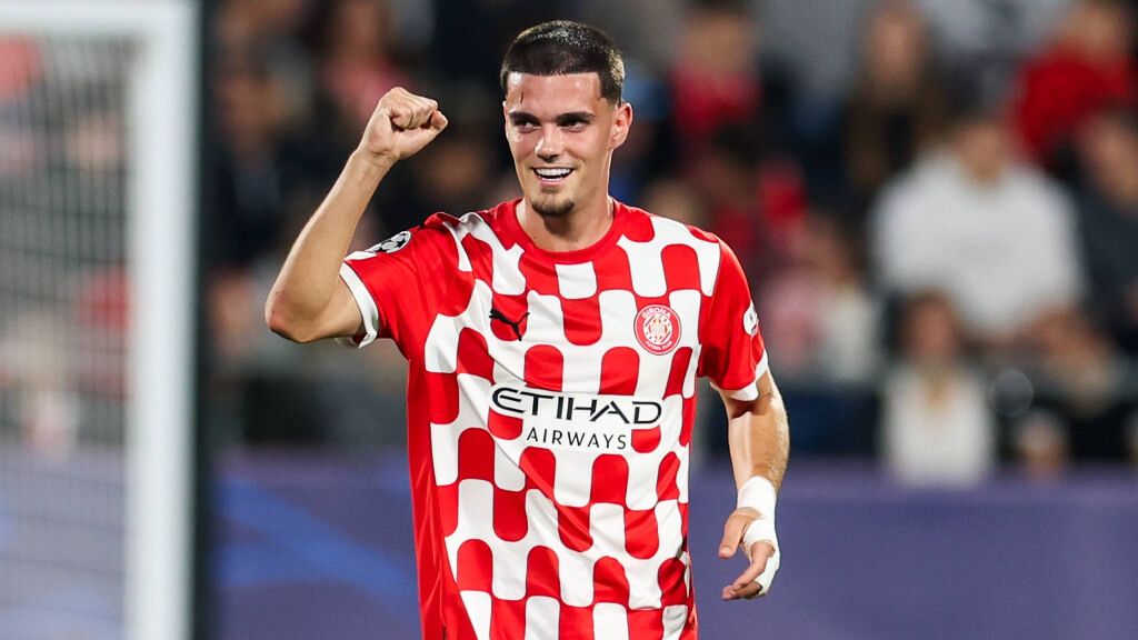 Miguel Gutiérrez celebrando un gol con el Girona (Cordon Press)