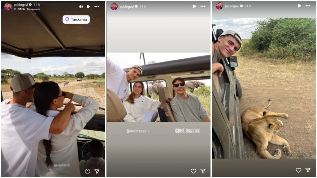  Gavi, de safari junto a su familia