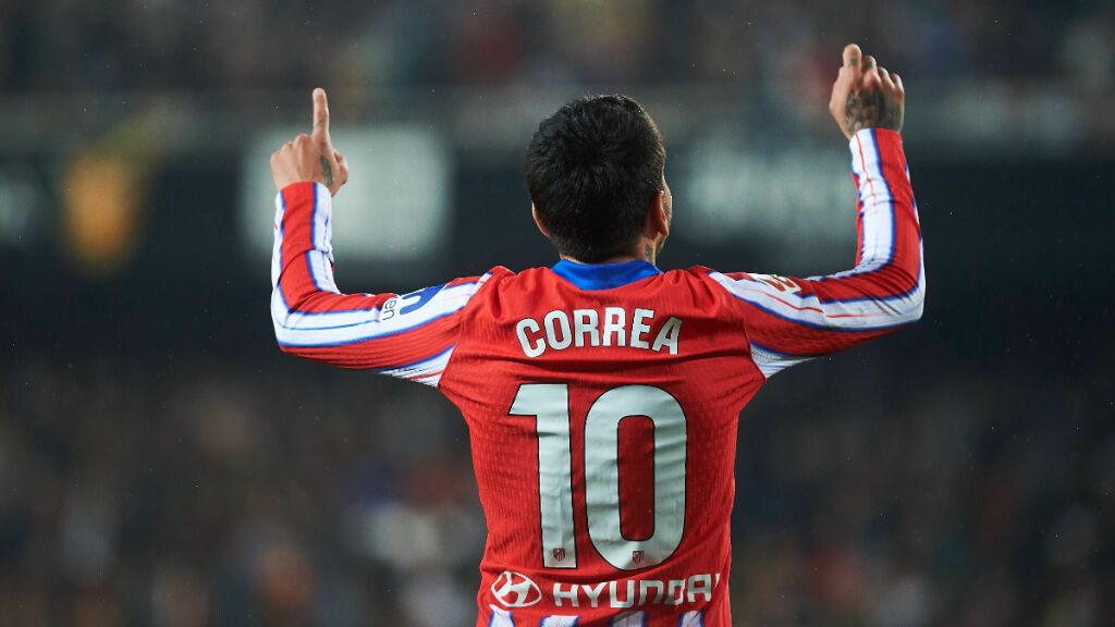 Ángel Correa celebrando un gol con el Atlético de Madrid (Cordon Press)