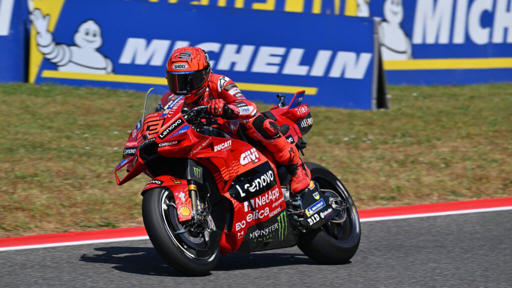  Marc Márquez, durante la Practica de MotoGP en Mugello.