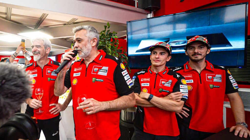  Pecco Bagnaia y Marc Márquez, en el Gran Premio de Italia.