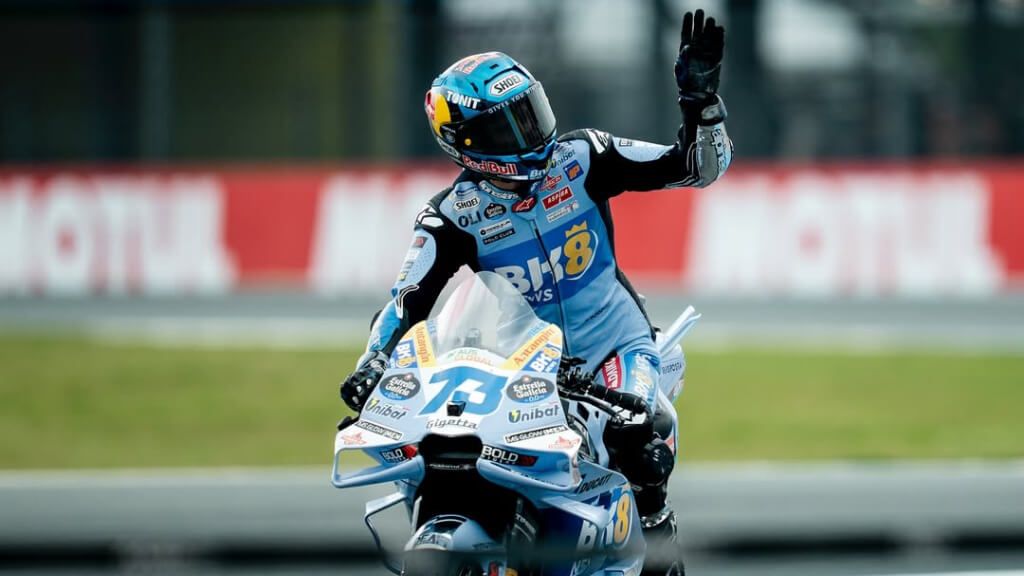 Álex Márquez, durante la 'sprint' del Gran Premio de Assen.