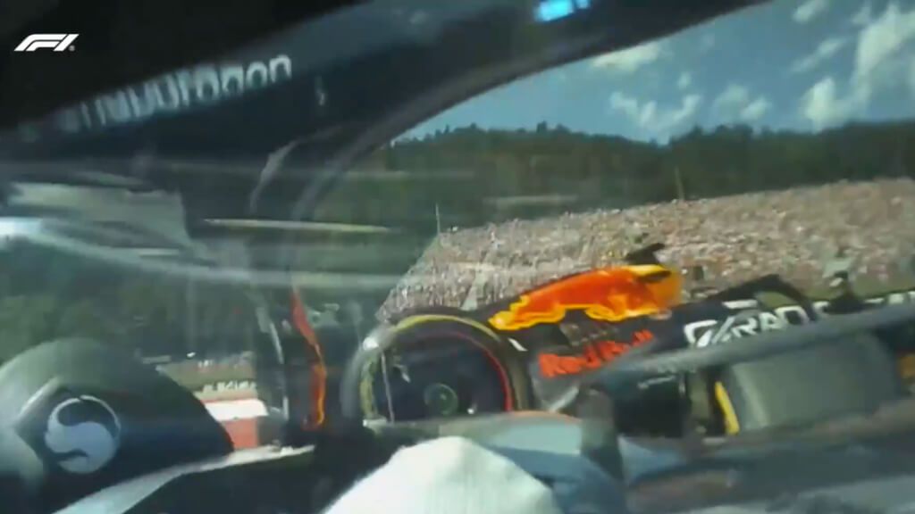 Kimi Antonelli y Max Verstappen, en el GP de Austria.