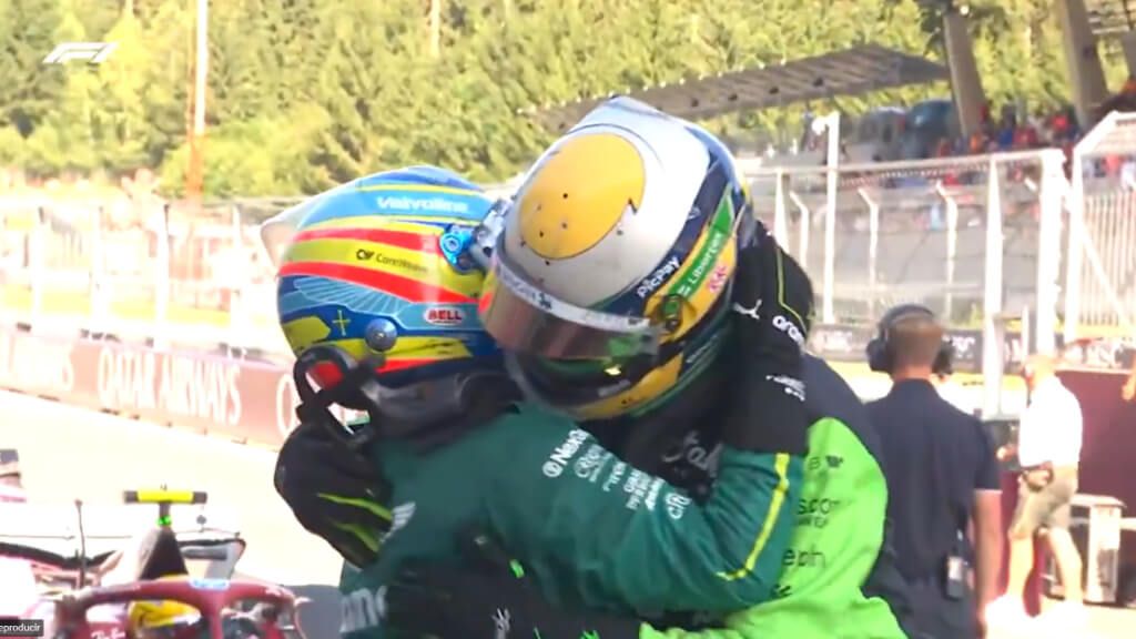 Fernando Alonso y Gabriel Bortoleto, en el GP de Austria.