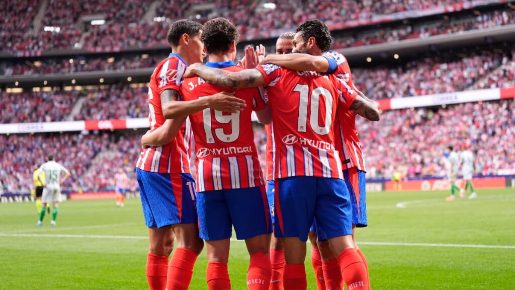  Jugadores del Atlético de Madrid celebrando un gol (Europa Press)