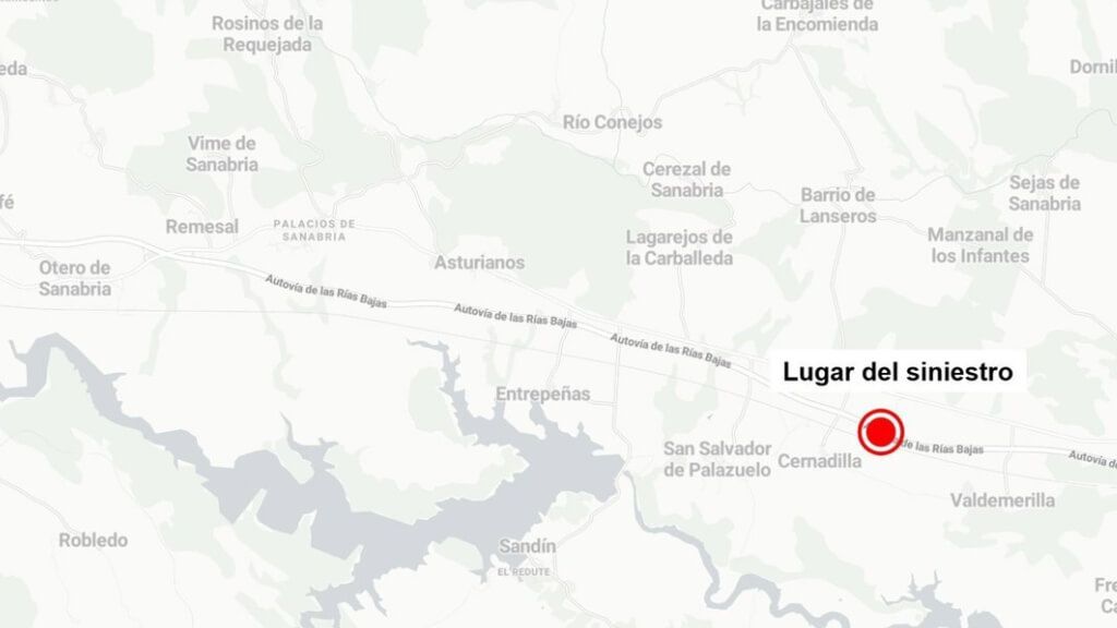 Lugar donde Diogo Jota tuvo su accidente mortal (foto: Europa Press).