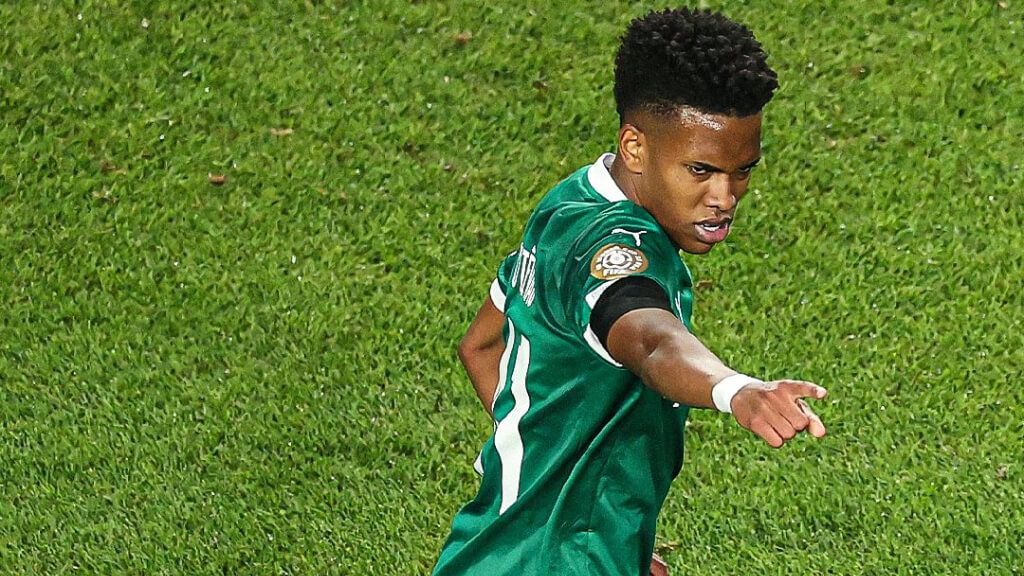 Estevao, en el Palmeiras - Chelsea