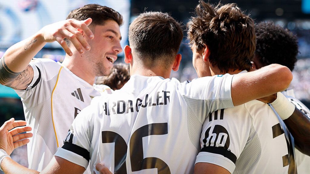 El Real Madrid después de anota al Borussia Dortmund (Redes Sociales)