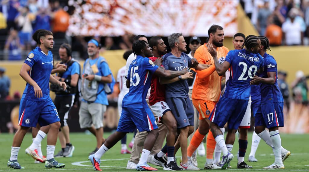 Luis Enrique, al final del partido