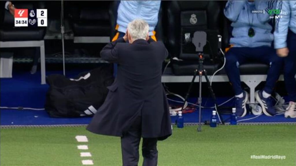  Carlo Ancelotti no se lo podía ni creer (LALIGA TV)