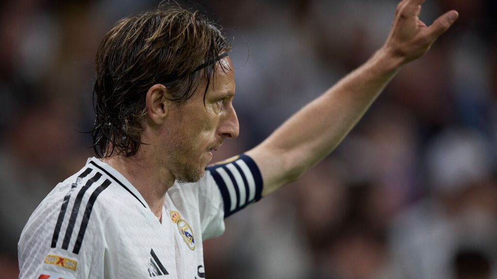  Luka Modric en un partido con el Real Madrid