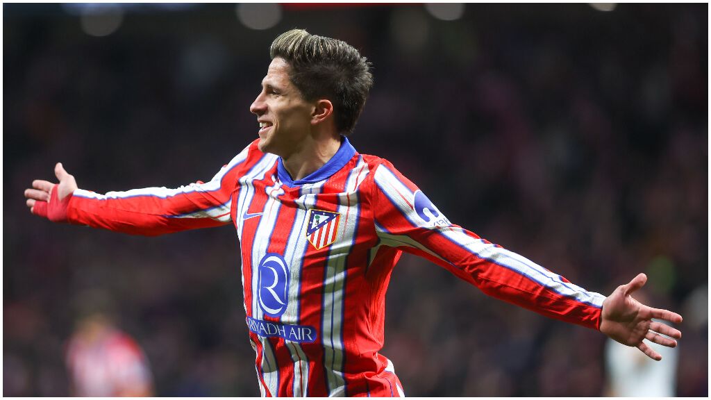  Giuliano Simeone celebrando su primer gol frente al Getafe.