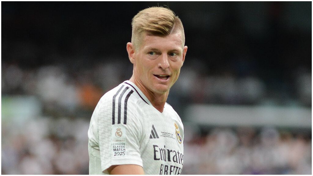  Toni Kroos, en el partido de las leyendas en el Santiago Bernabéu.