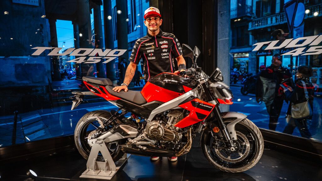  Jorge Martín, en un evento de Aprilia.