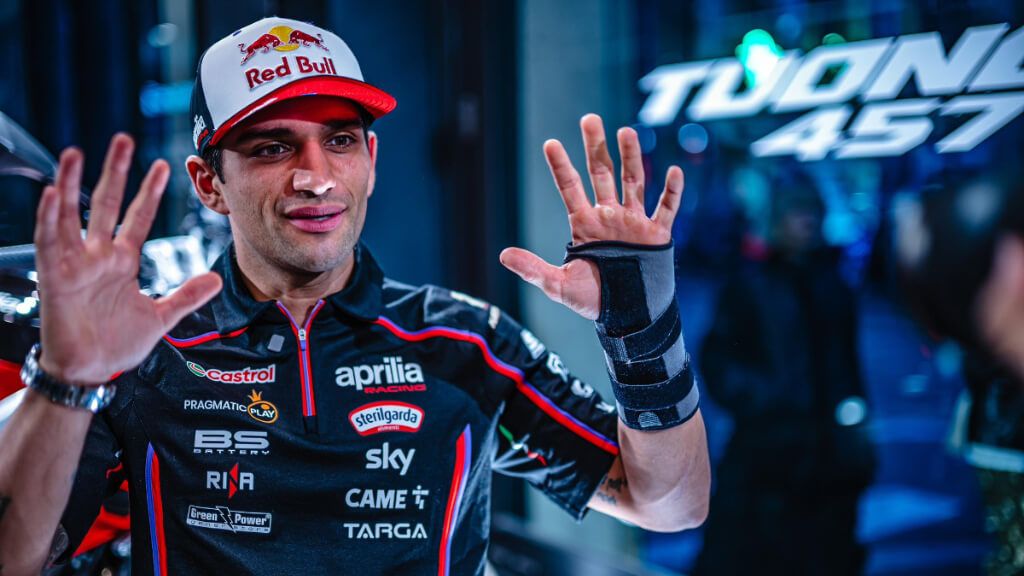 Jorge Martín, en un evento de Aprilia.