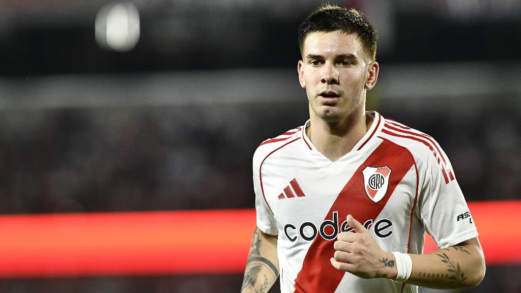 Franco Mastantuono, en un partido de River Plate (Cordon Press)