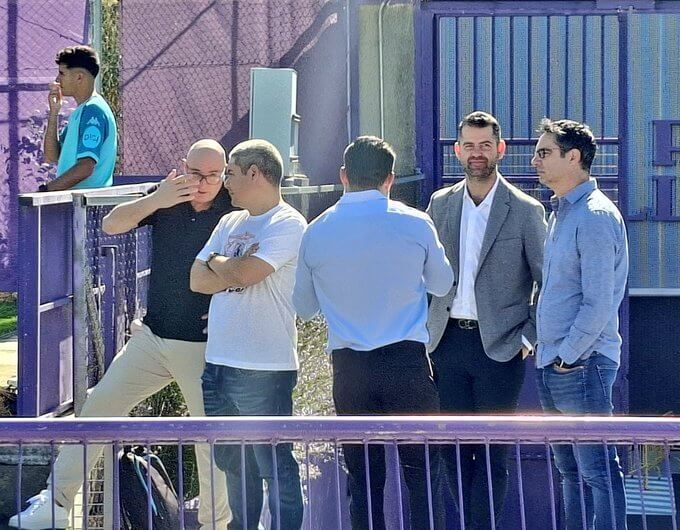  Gabriel Solares y Rafael Monge acudiendo al primer entrenamiento de la temporada