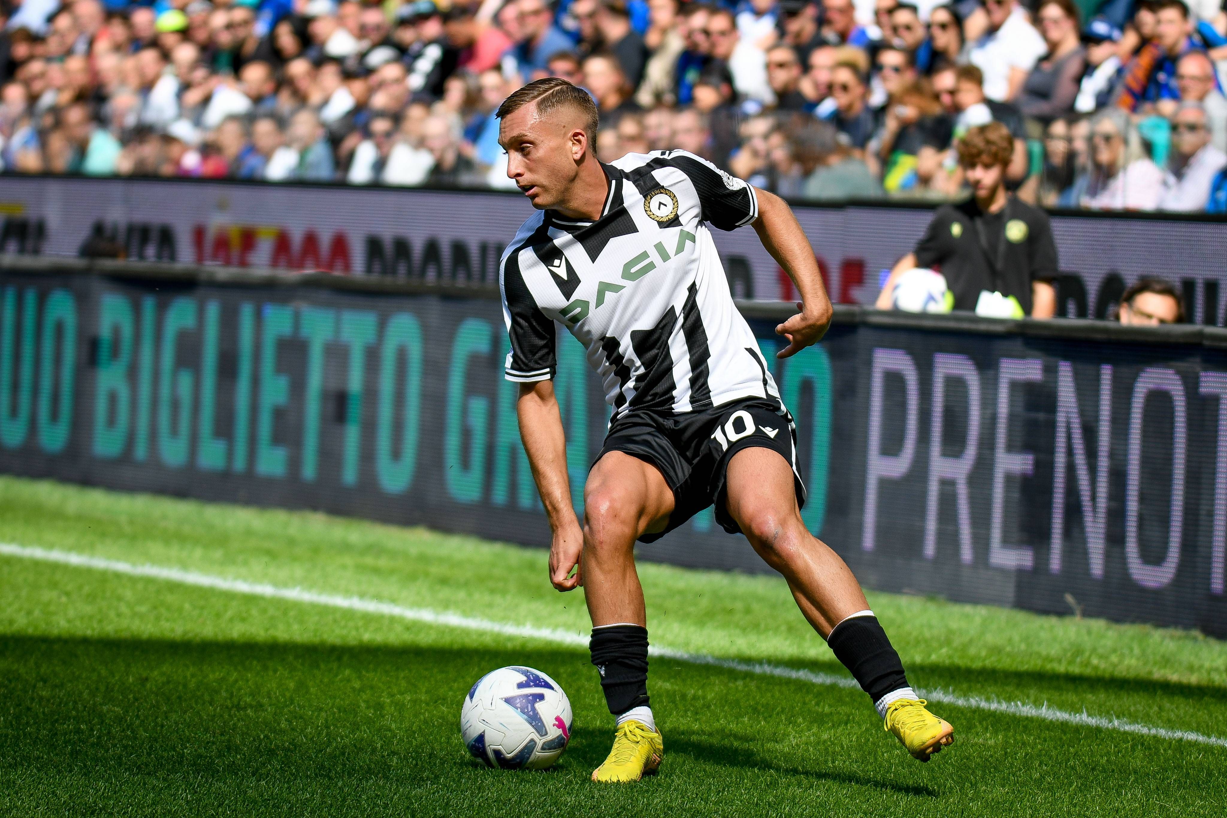  Gerard Deulofeu, en un partido con Udinese.