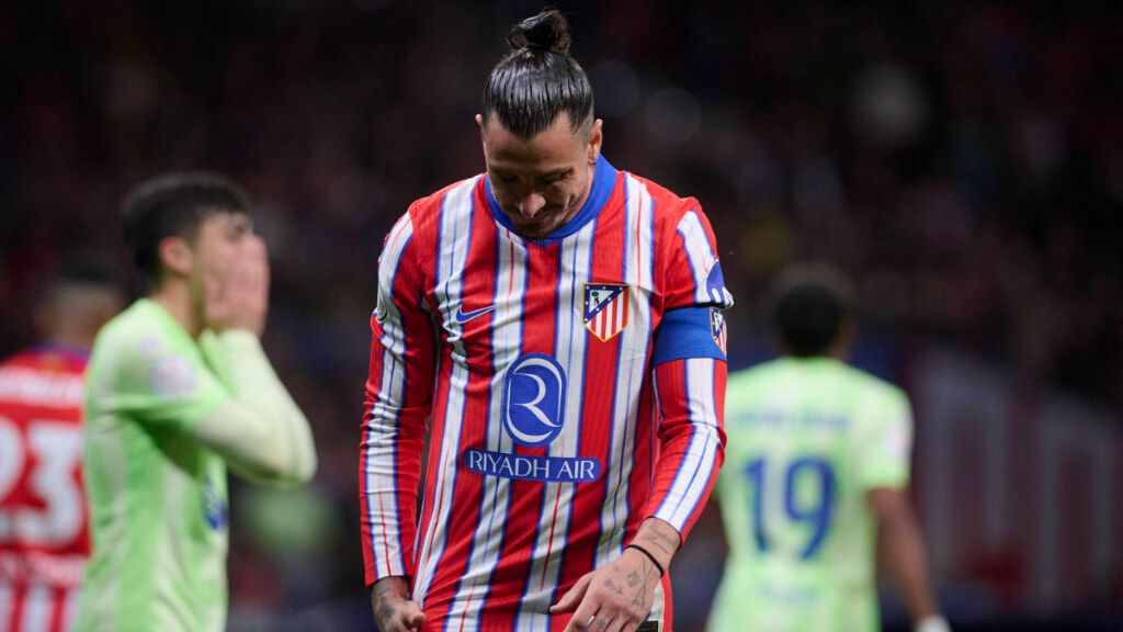 Giménez en el partido contra el Barça (Cordon Press)