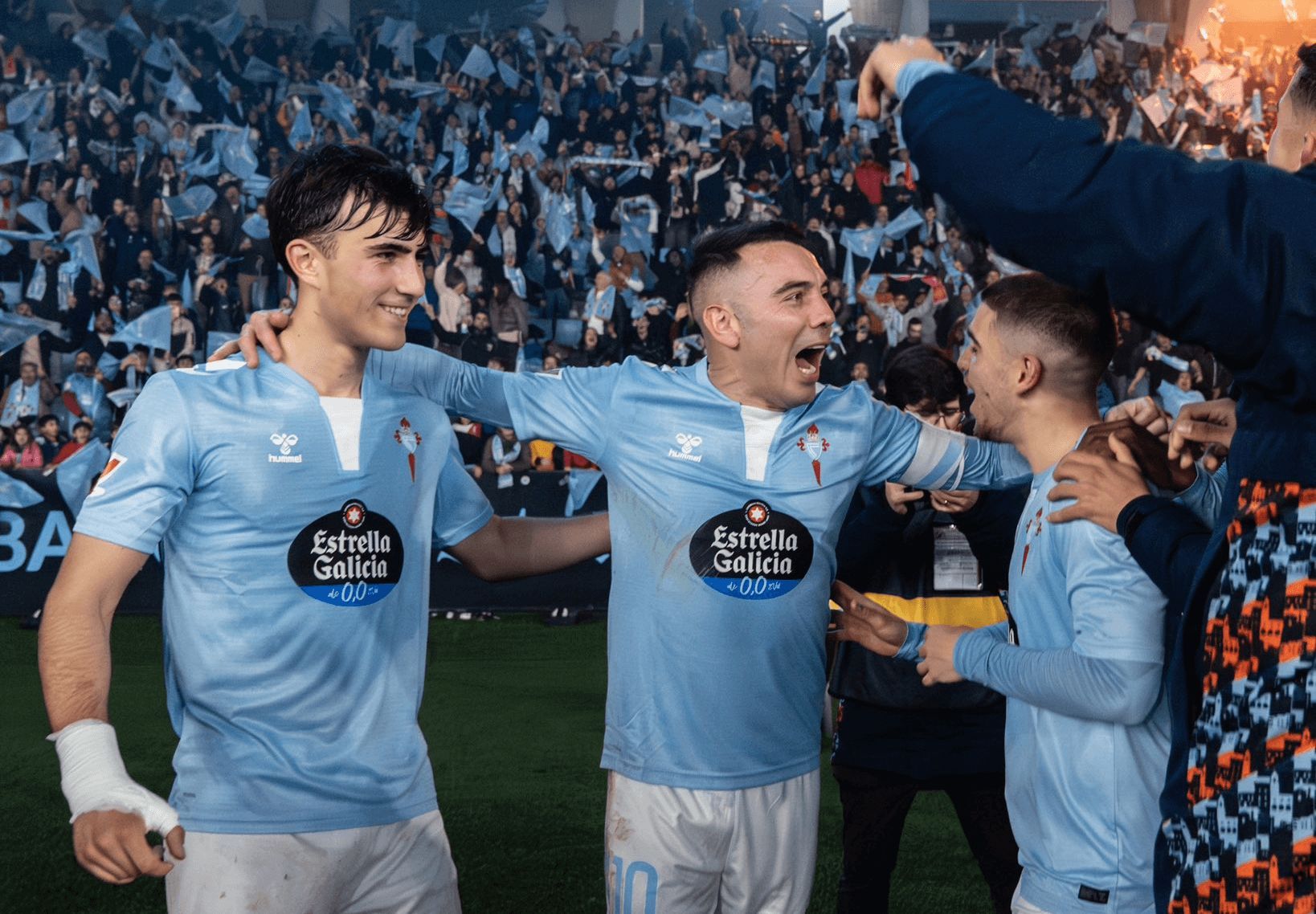 Iago Aspas celebra la victoria del Celta ante el CA Osasuna.