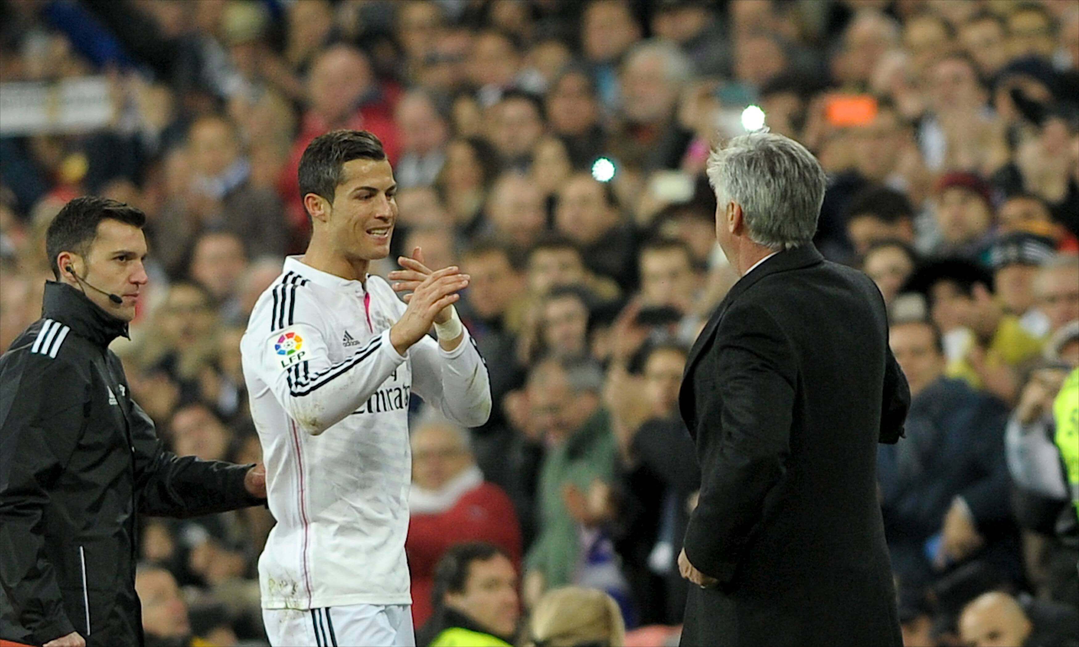 Cristiano Ronaldo y Carlo Ancelotti en la temporada 14/!5