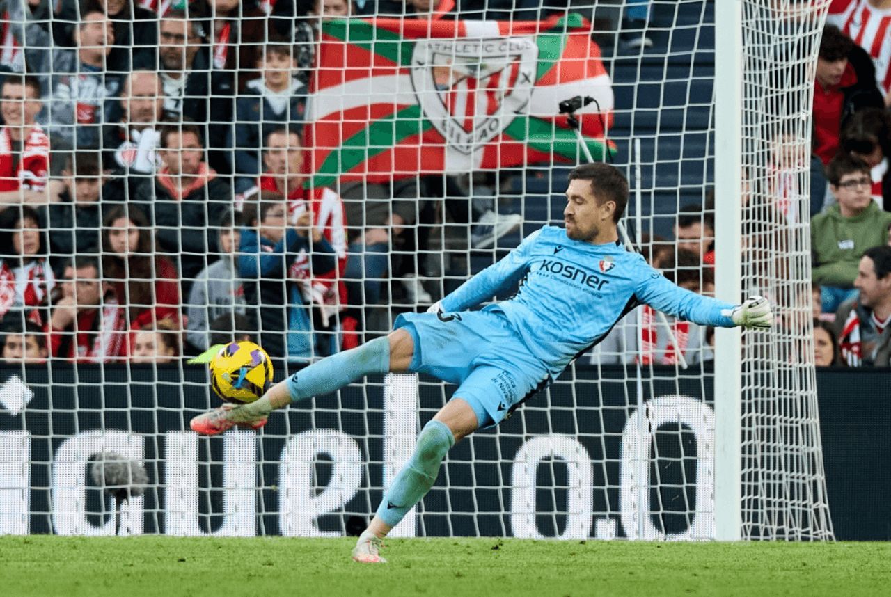 Aitor Fernández en San Mamés.