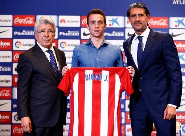 Diogo Jota en su presentación con el Atlético (Redes Sociales)
