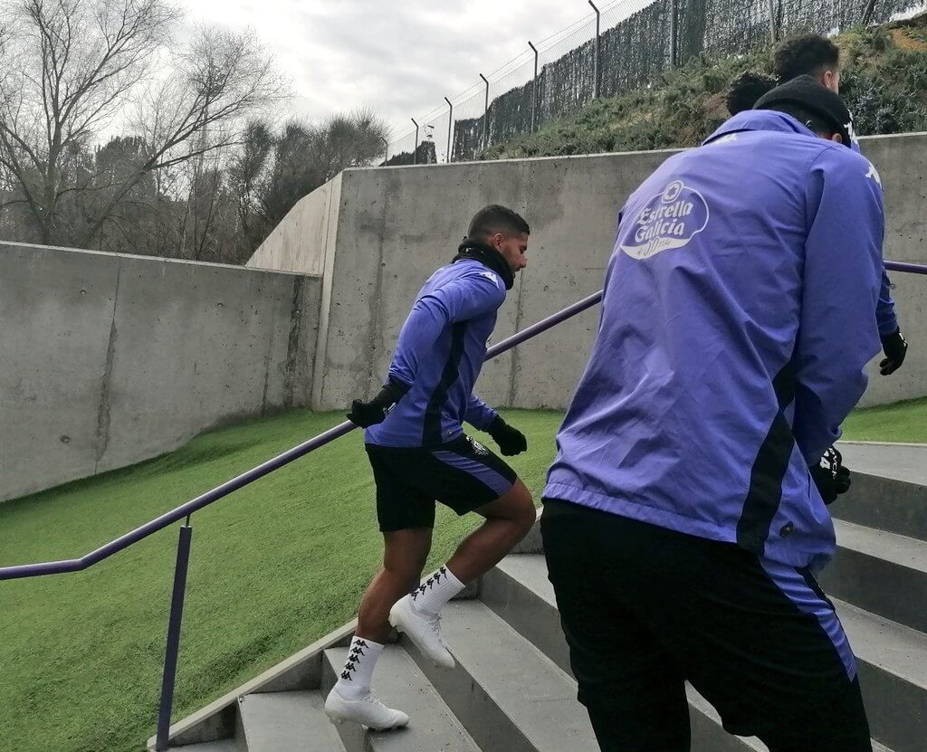 Henrique Silva, en su primer entrenamiento con el Real Valladolid.