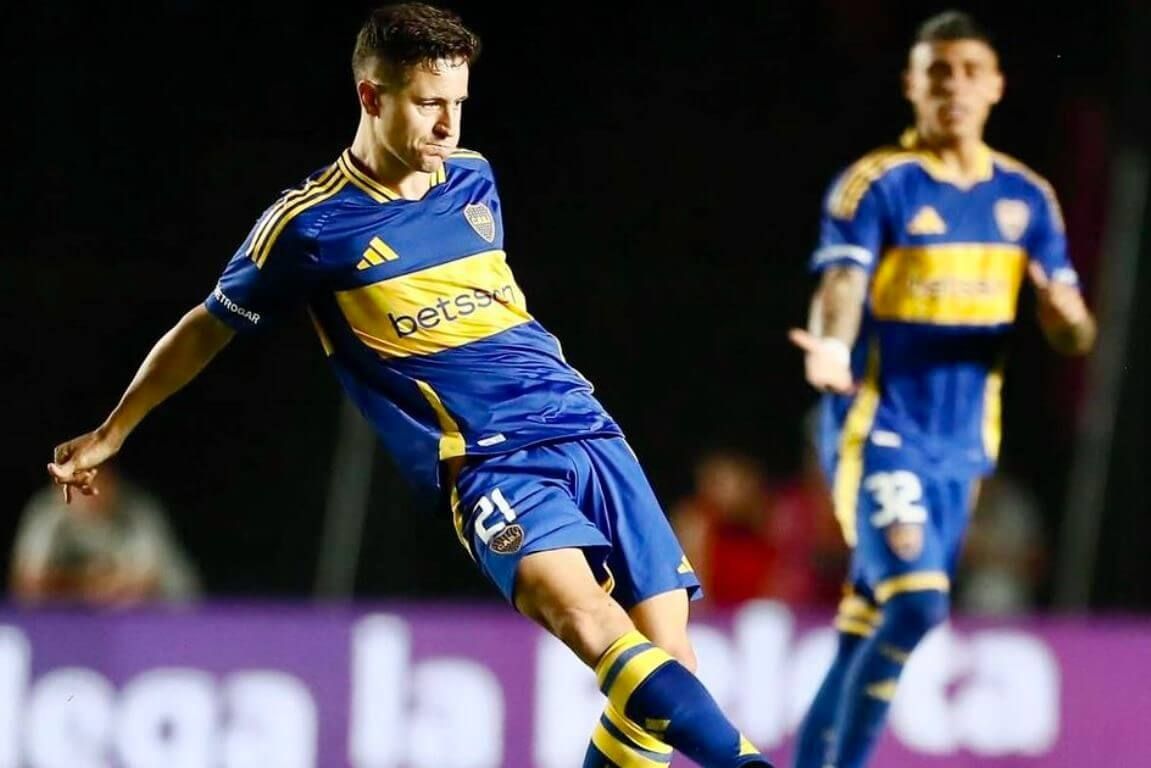  El toque del exjugador del Athletic Club Ander Herrera en su debut en Copa con el Boca Juniors.