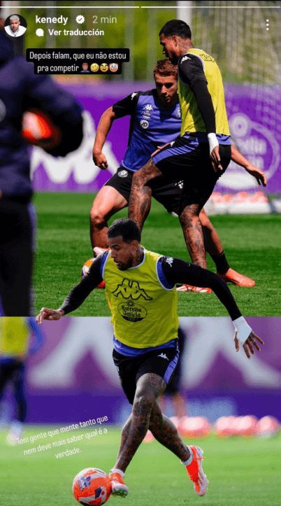 Historia de Kenedy reivindicando que está para jugar.