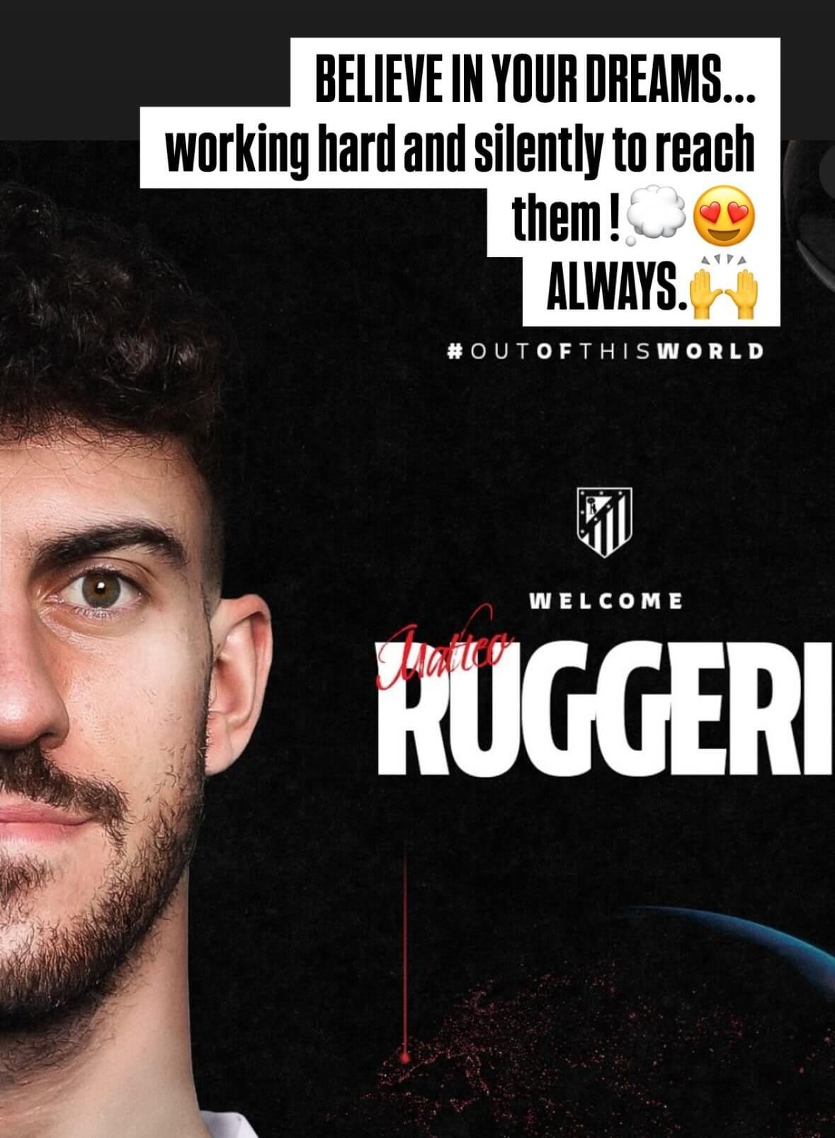 La historia de Matteo Ruggeri tras fichar por el Atleti (Instagram)