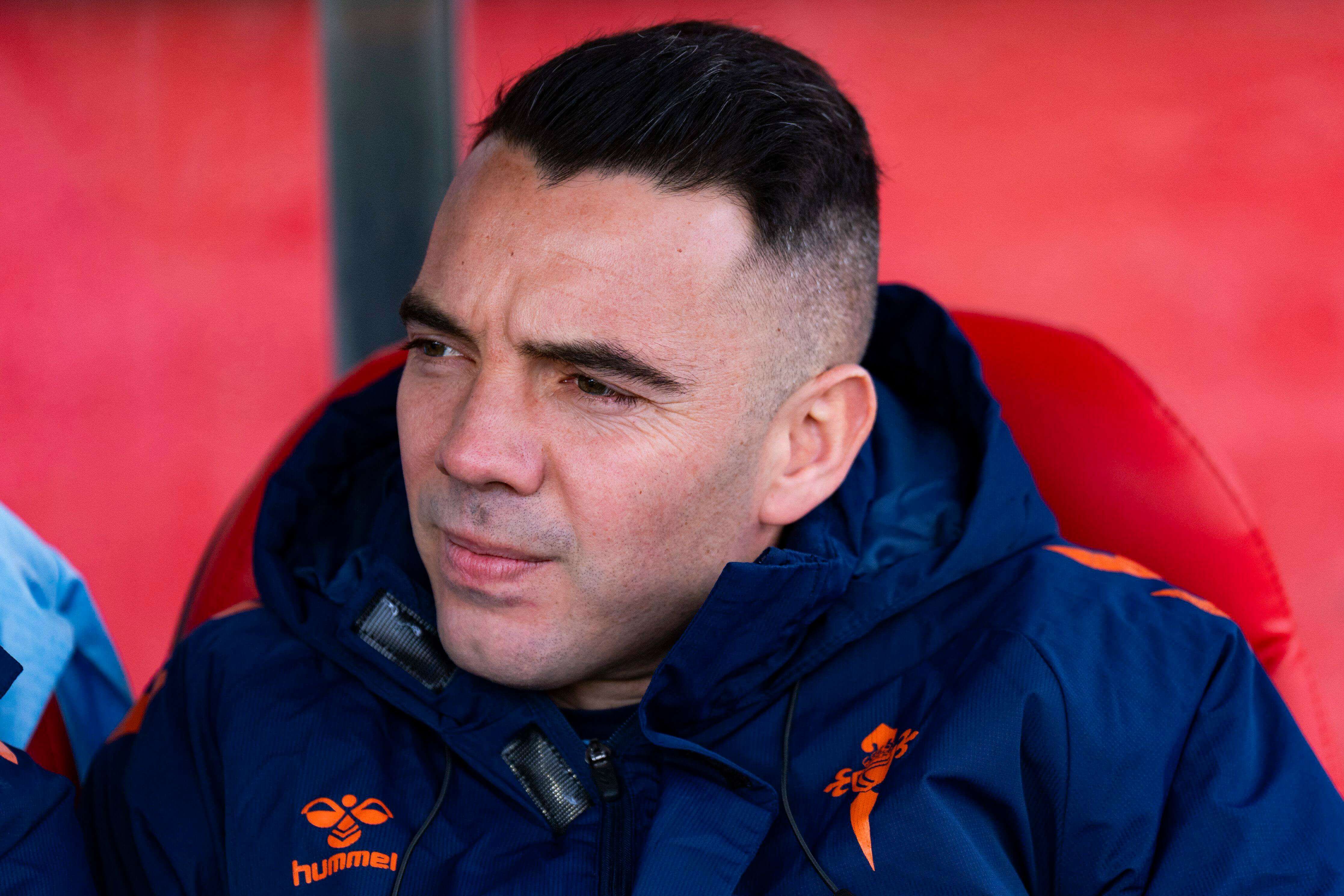  Iago Aspas, en el banquillo durante un partido del Celta.