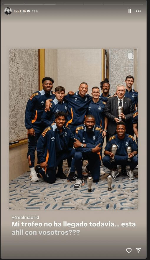  El mensaje de Toni Kroos en Instagram