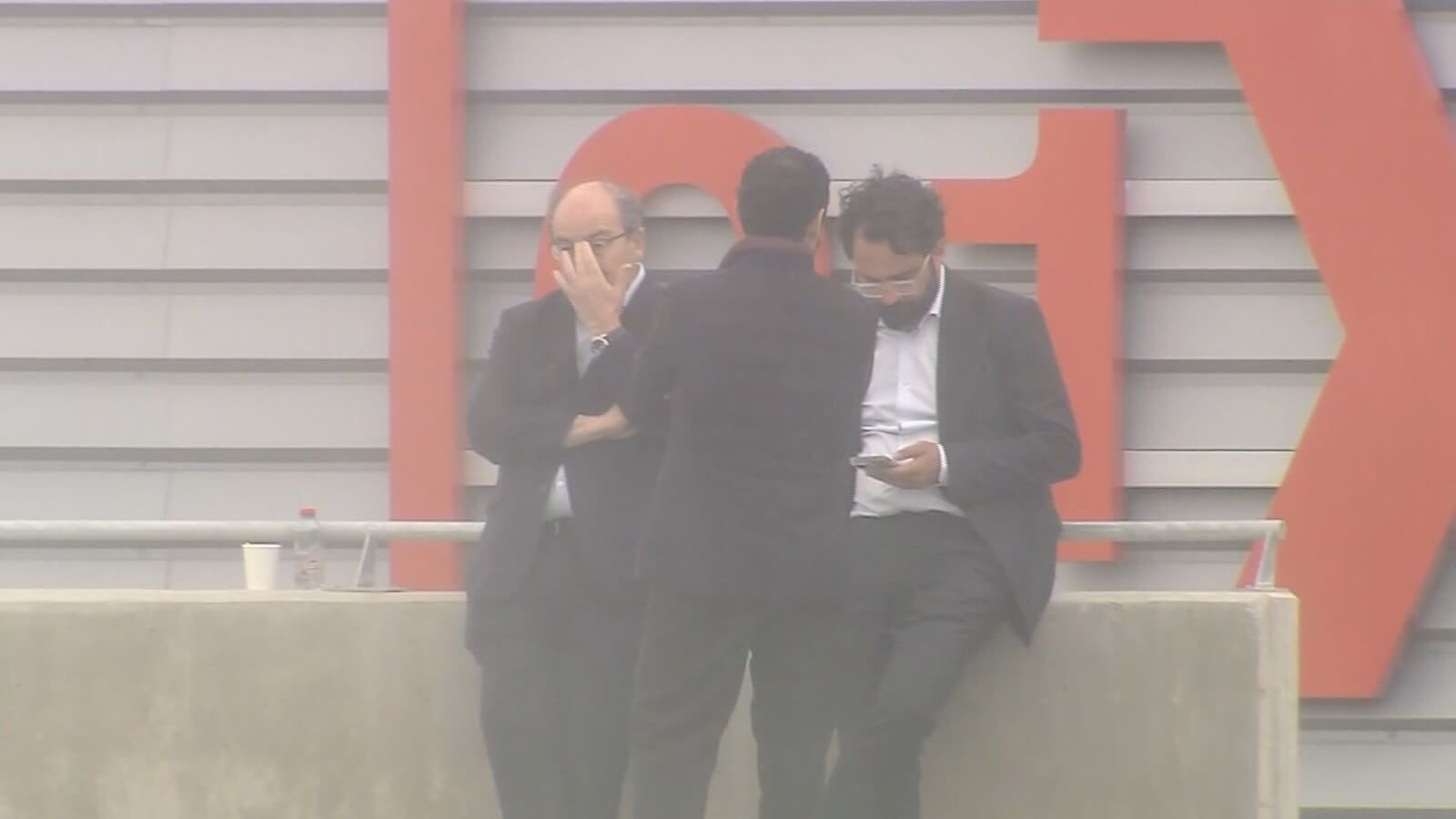  Pepe Castro, Víctor Orta y Del Nido Carrasco, en la primera sesión de Joaquín Caparrós.