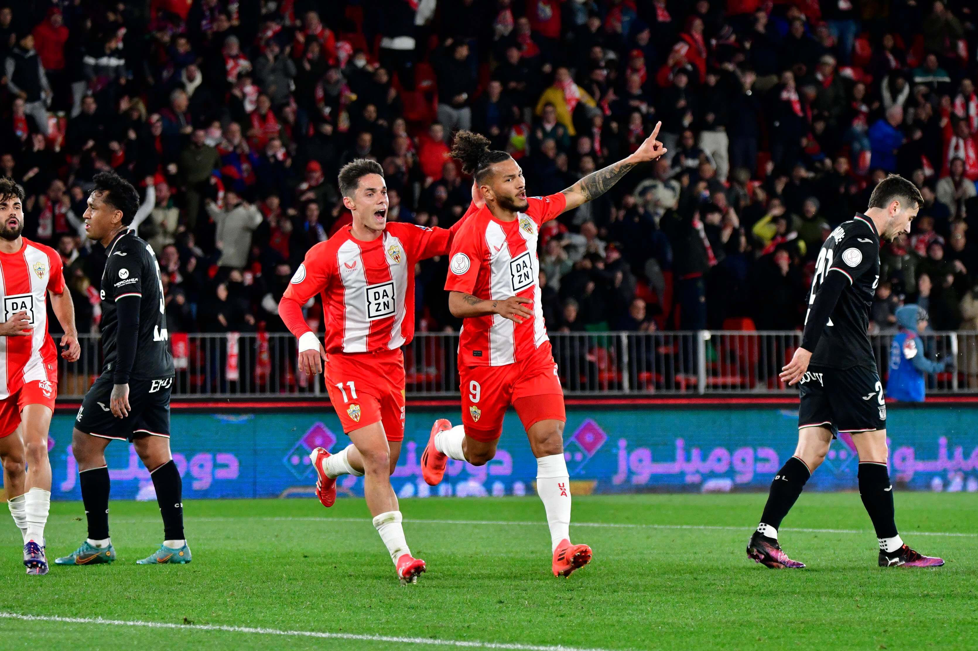 Luis Suárez celebra un gol en el Almería-Leganés de Copa.