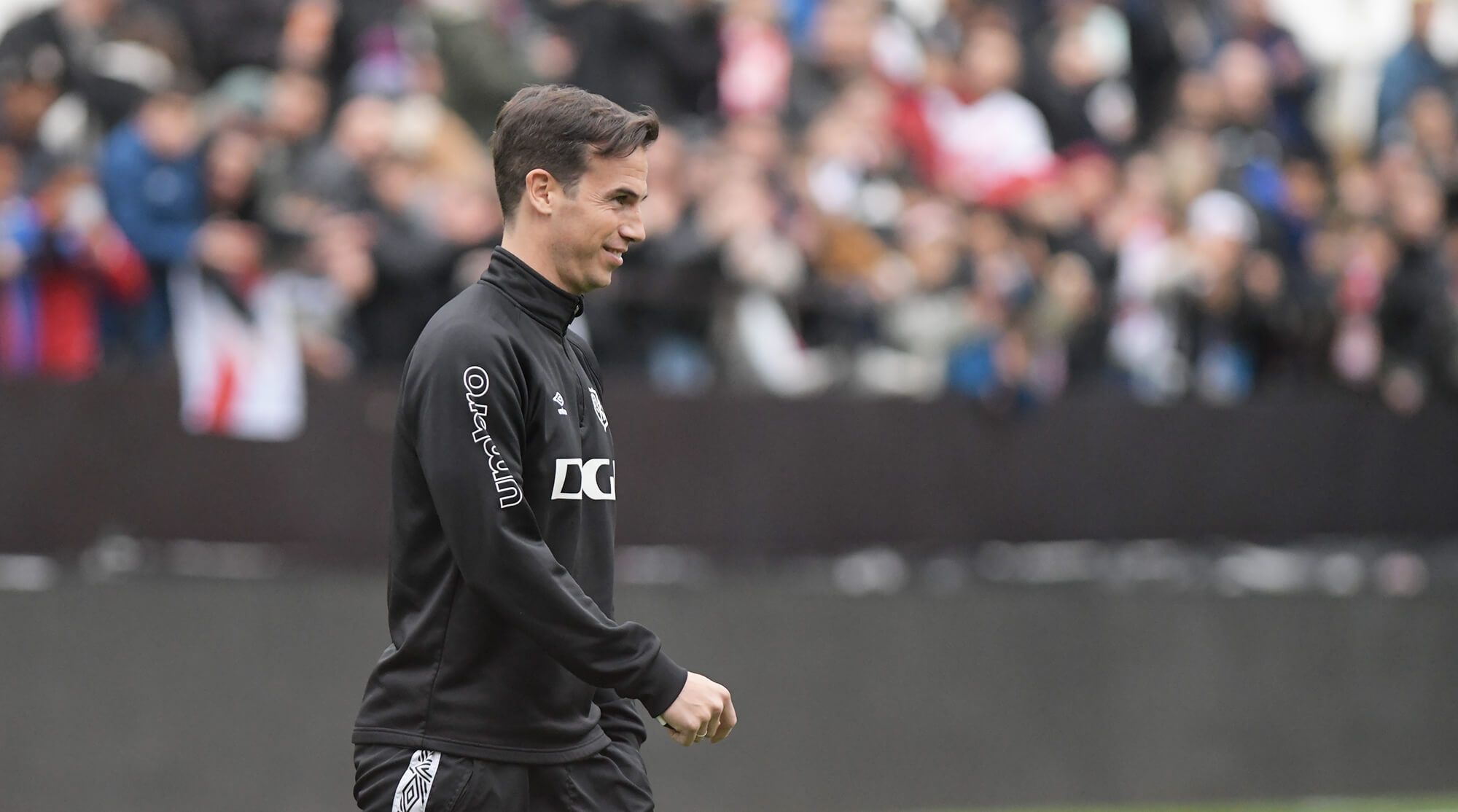  Íñigo Pérez, en un entrenamiento del Rayo Vallecano.