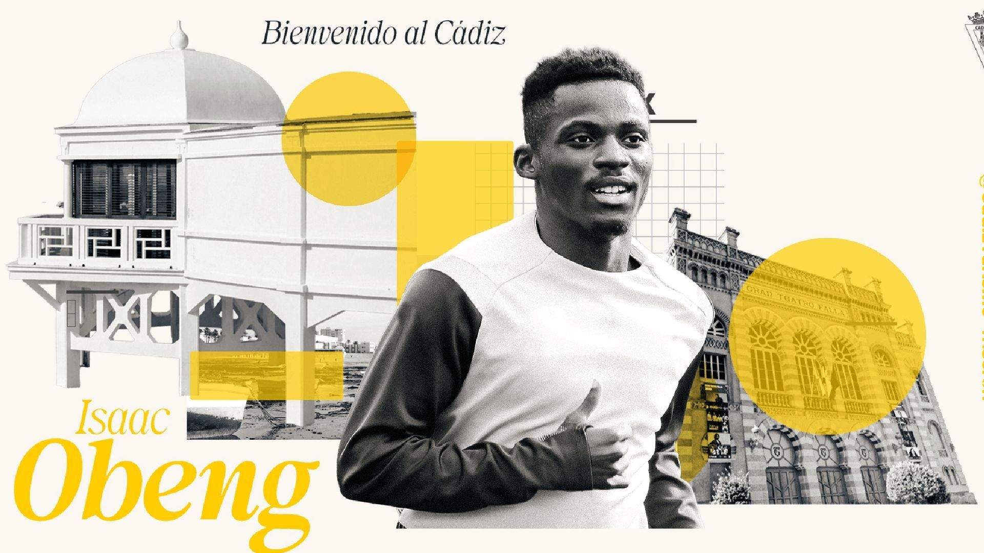  Isaac Obeng, el nuevo fichaje del Cádiz.