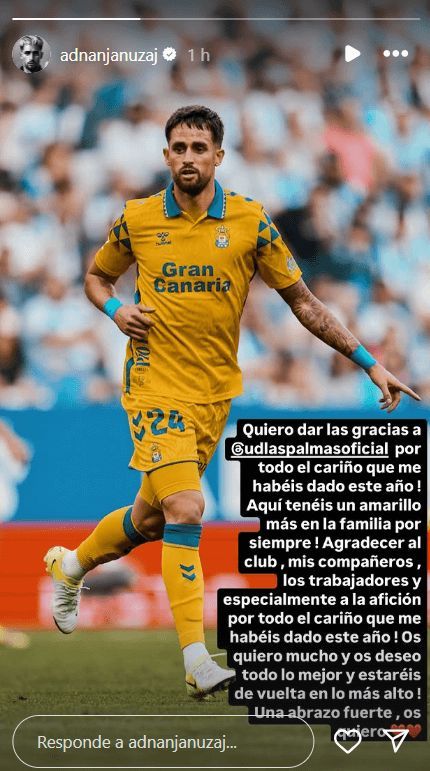  El mensaje de despedida de Adnan Januzaj.