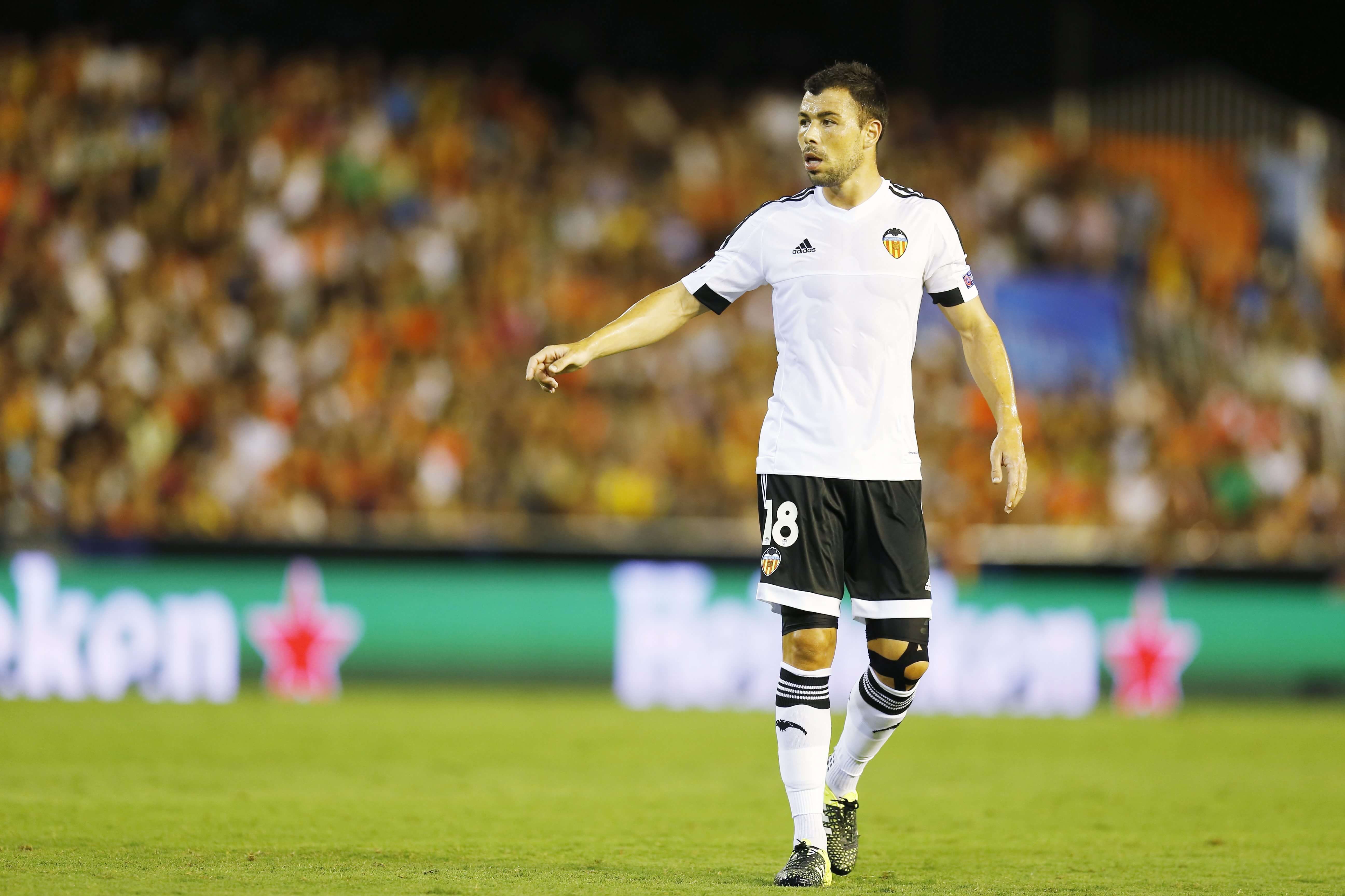 Javi Fuego, con el Valencia CF.