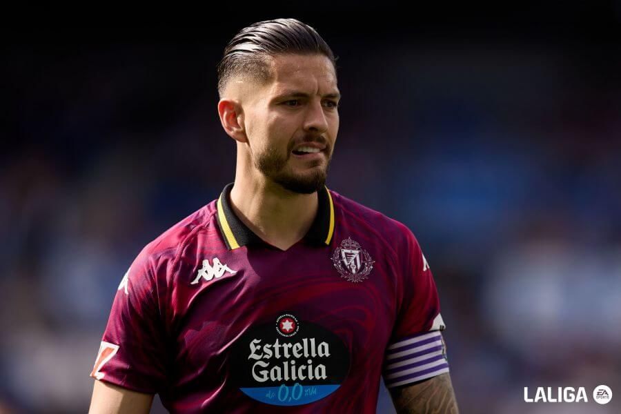 Javi Sánchez ante la Real Sociedad.