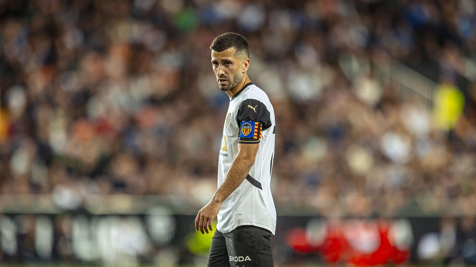  José Luis Gayà, durante un partido del Valencia CF.