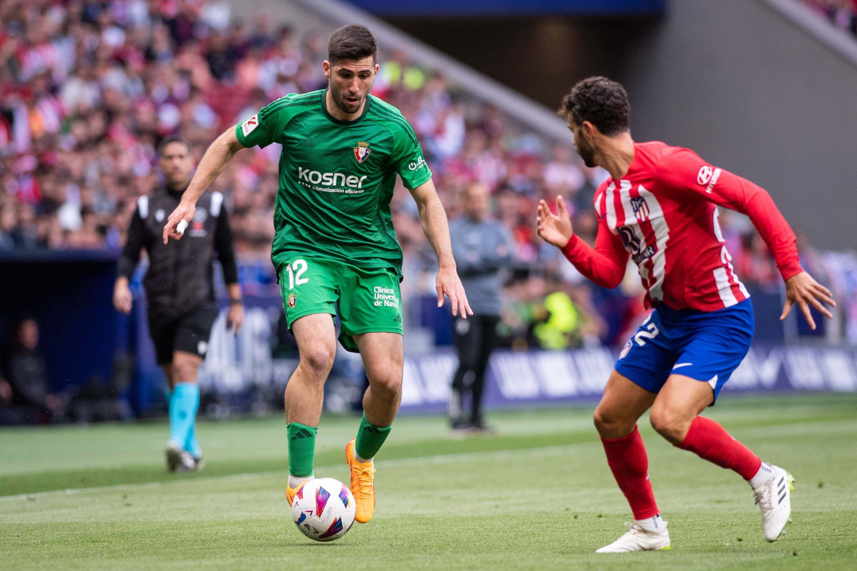  Jesús Areso, durante el partido frente al Atlético.