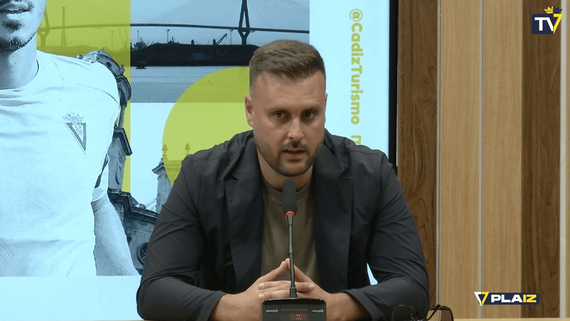 Juan Cala, en sala de prensa.